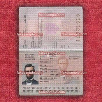 Russia Passport Fake Template