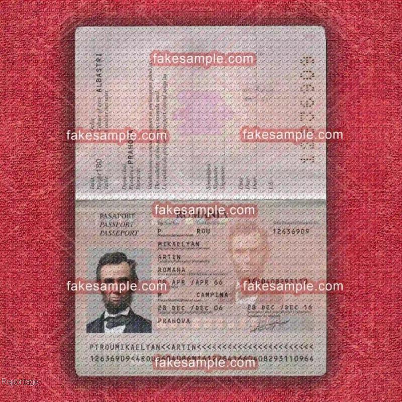 Russia Passport Fake Template